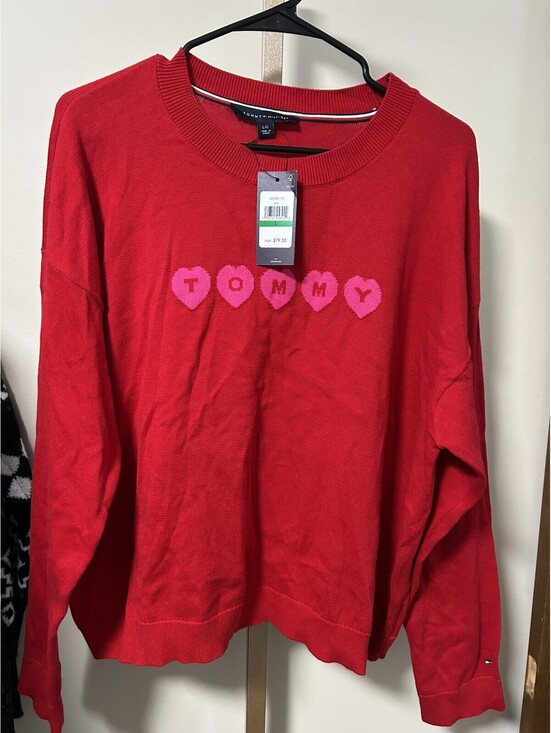 Tommy Hilfiger Tops - Womans NWT Size XL 2X Tommy Red Hilfiger Sweater Oversized #65